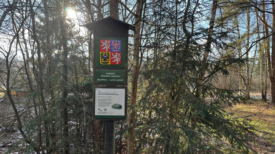 Stezka vede přes území chráněné lokality Bystřina Lužní potok | foto: Jana Strejčková, Český rozhlas Stezka vede přes území chráněné lokality Bystřina Lužní potok