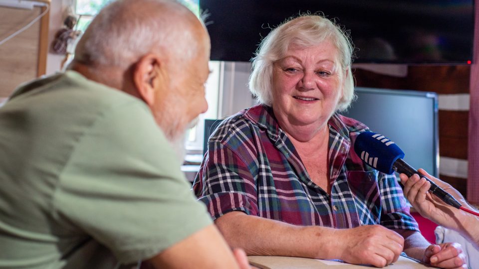 Jiří a Zdeňka Tučkovi při rozhovoru