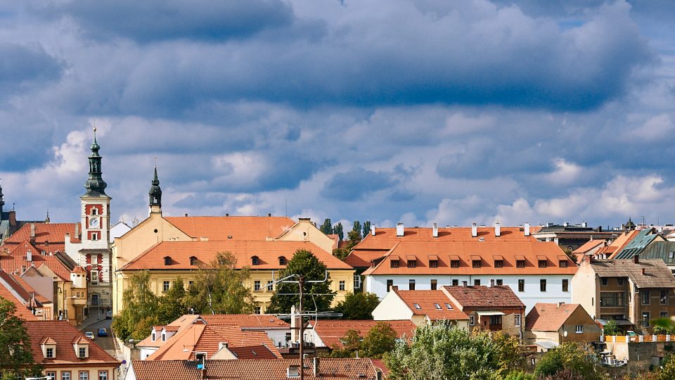 Pohled na historické centrum Slaného