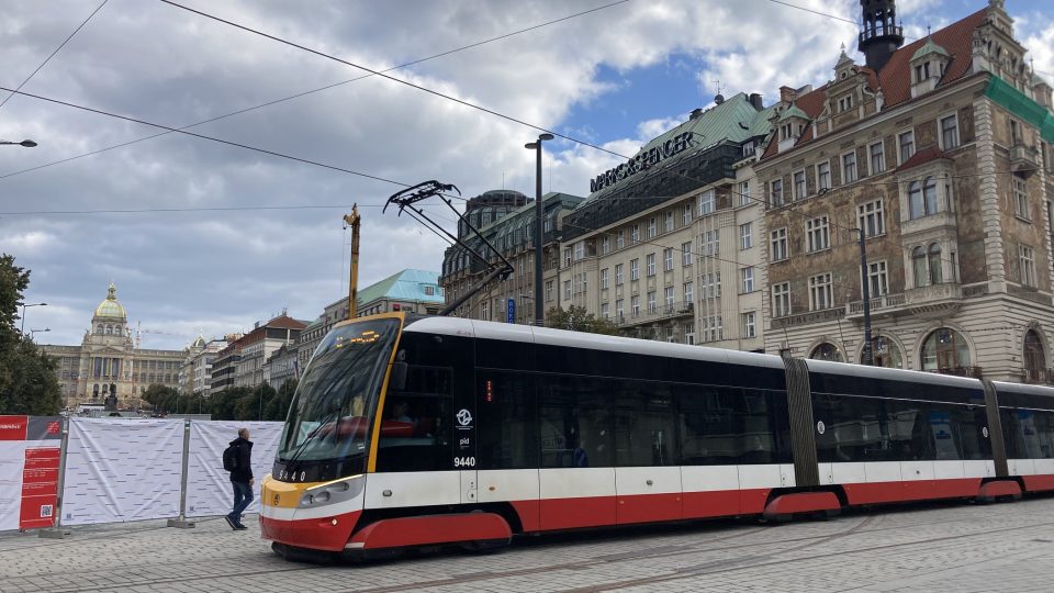 Tramvaje, Václavské náměstí, stavba nové trati (ilustrační foto)