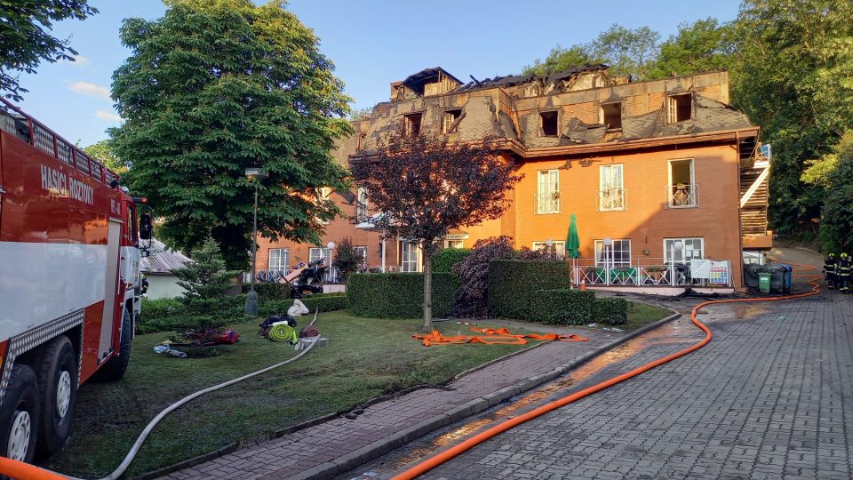 Zásah hasičů v roztockém alzheimer centru