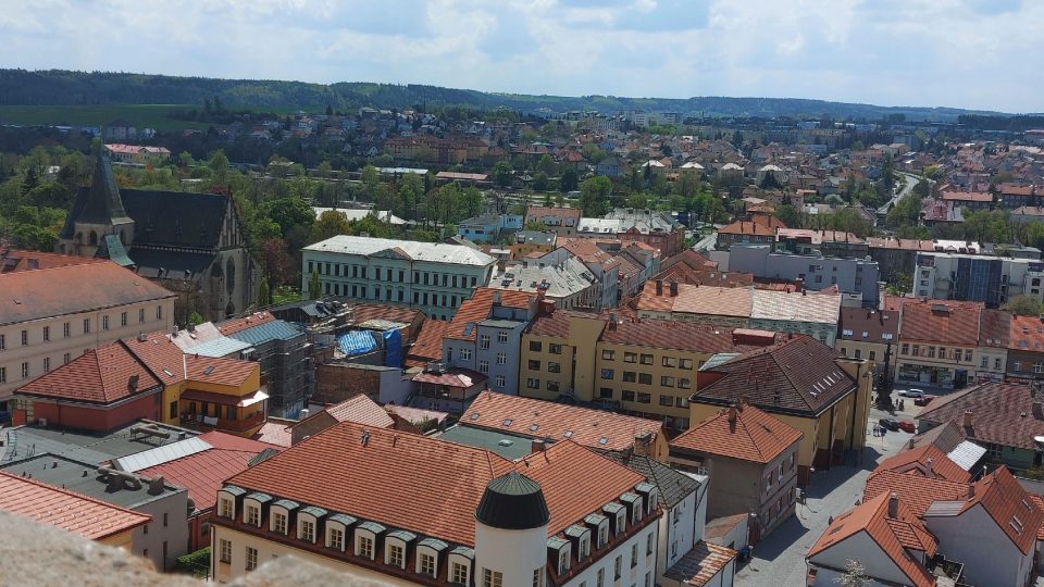 Pohled na rakovnický chrám sv. Bartoloměje