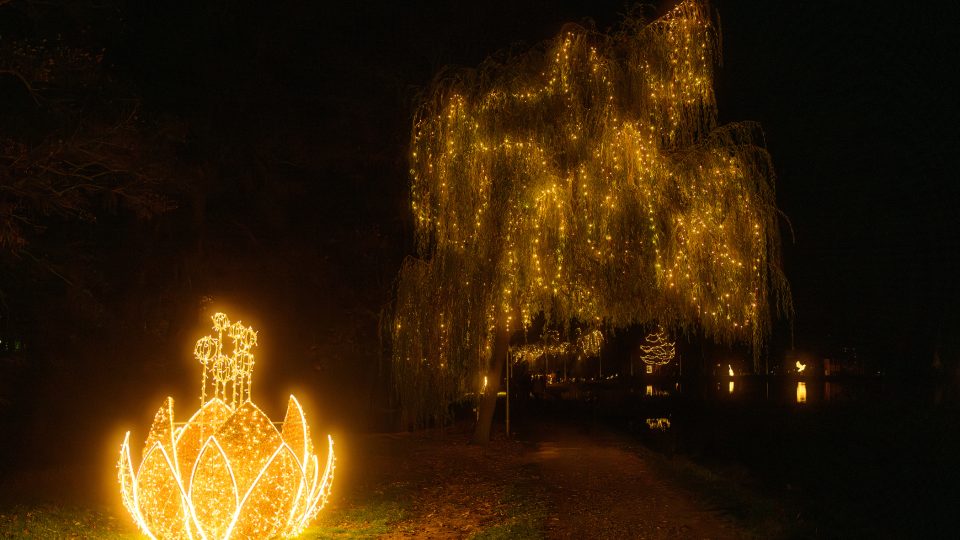 Magický světelný park v areálu Nového rybníku v Příbrami