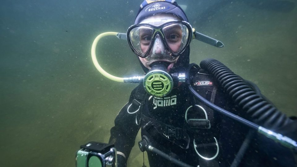 Petr Jan Juračka jako potápěč | foto: archiv Petra Jana Juračky Petr Jan Juračka jako potápěč