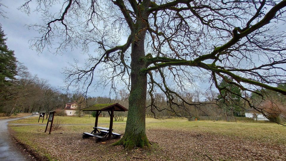 V celém areálu je několik turistických odpočívadel