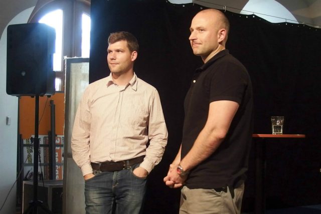 Autoři knihy Brno okupované Michal Konečný a Alexandr Brummer | foto: Alena Blažejovská,  Český rozhlas