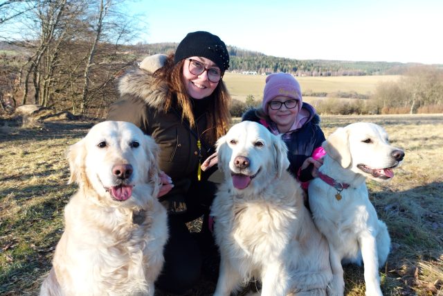 Gabriela Deverová chová zlaté retrívry. Získala řadu ocenění | foto: Soňa Jindrová,  Český rozhlas